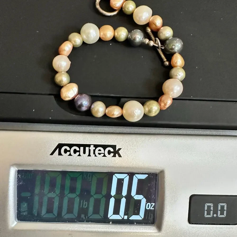 Freshwater Pearl Bracelet Neutral Cream Brown Tan Beaded Jewelry Coastal Cowgirl